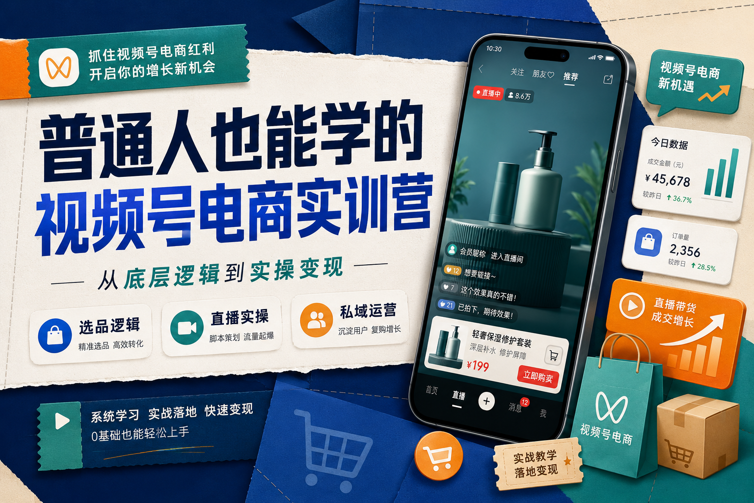 普通人也能学的视频号电商实训营