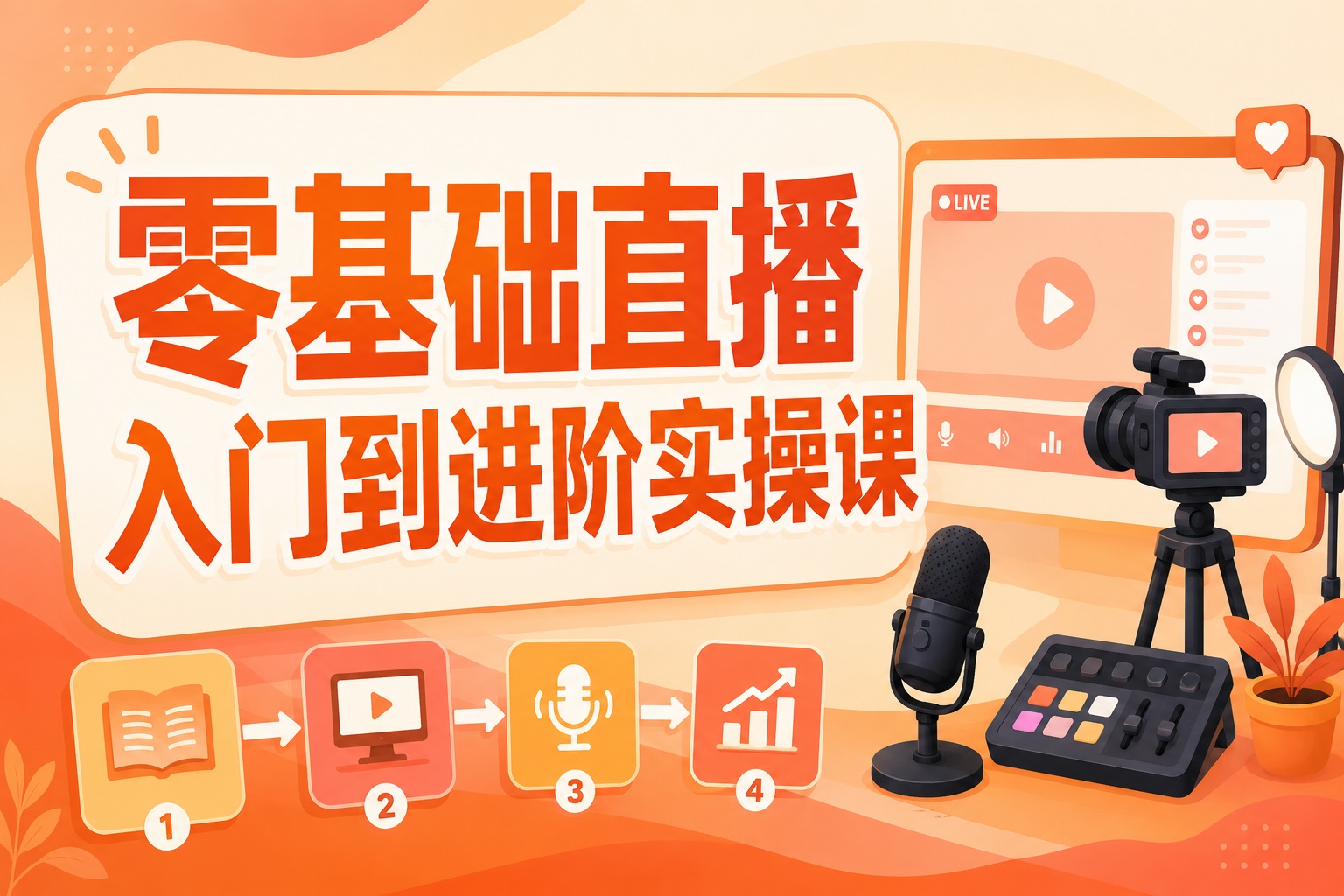 零基础直播入门到进阶实操课