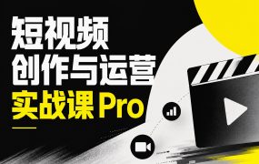 短视频创作与运营实战课 Pro