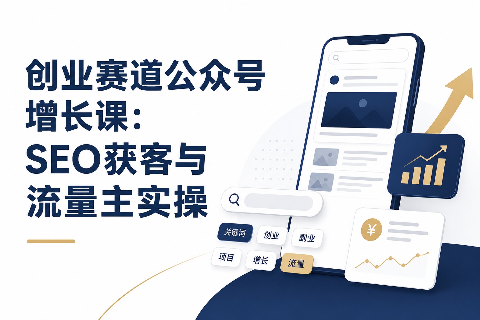 创业赛道公众号增长课：SEO获客与流量主实操