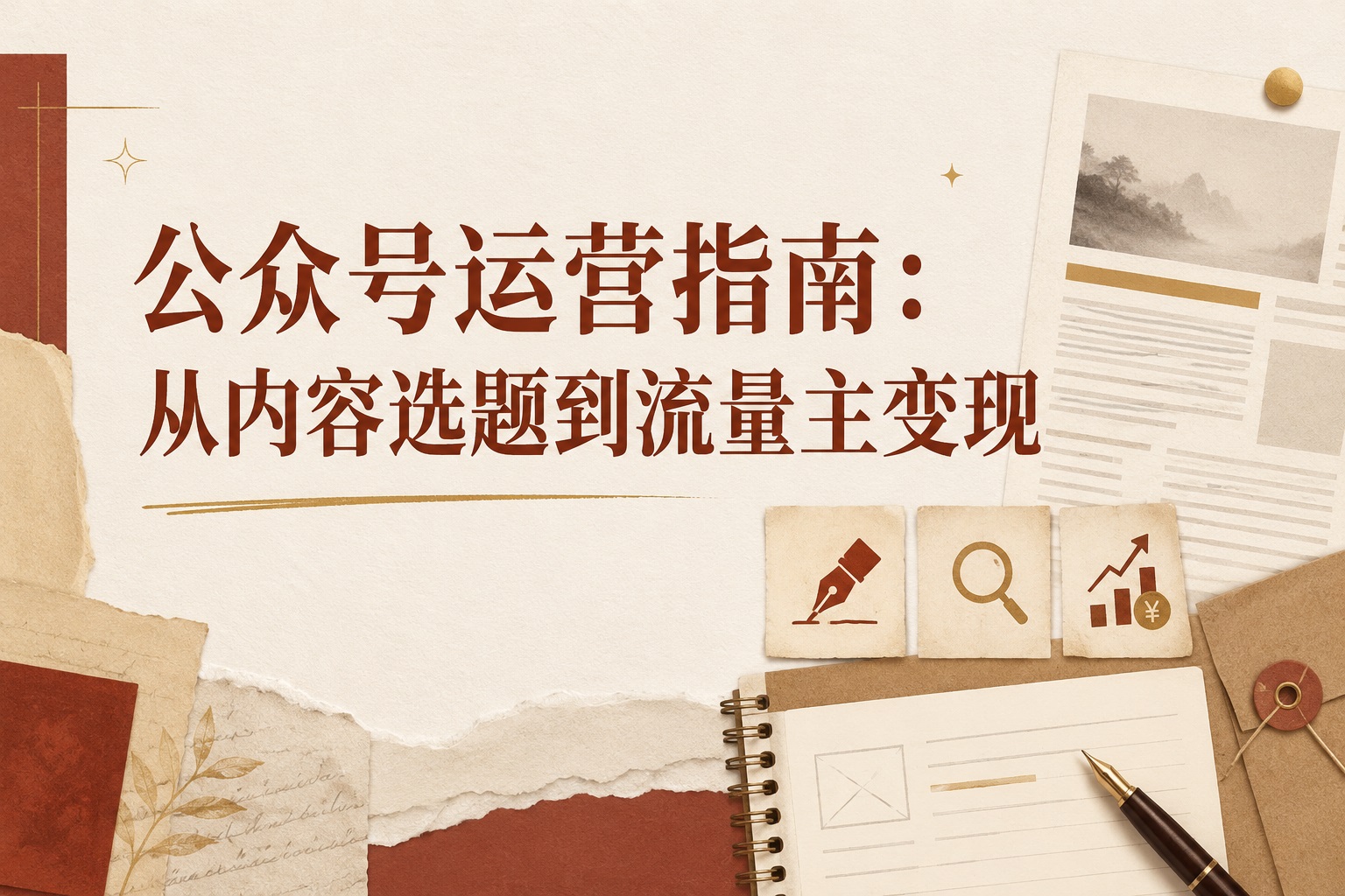 公众号运营指南：从内容选题到流量主变现