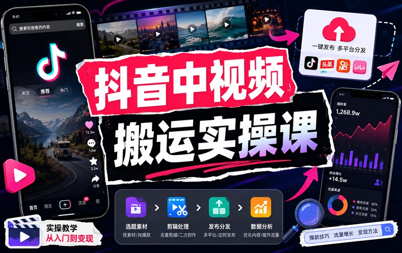 中视频搬运实操课