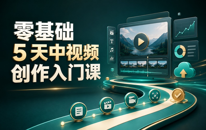 零基础5天中视频创作入门课