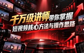 千万级讲师带你掌握短视频核心方法与操作思路