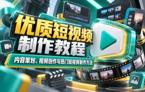 优质短视频制作教程｜内容策划、视频创作与热门短视频制作方法